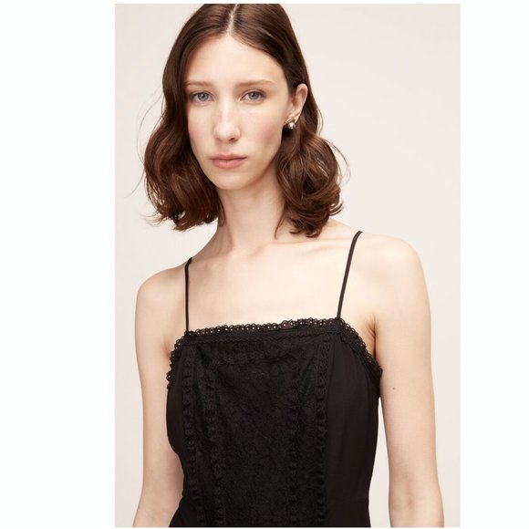 Rebecca Taylor Black Patchwork Lace Silk Maxi Dress - Picture 4 of 4